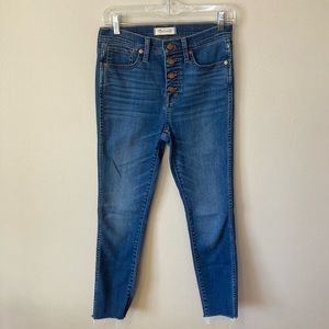 Madewell 10" High Rise Skinny Crop Button Fly Jeans 26